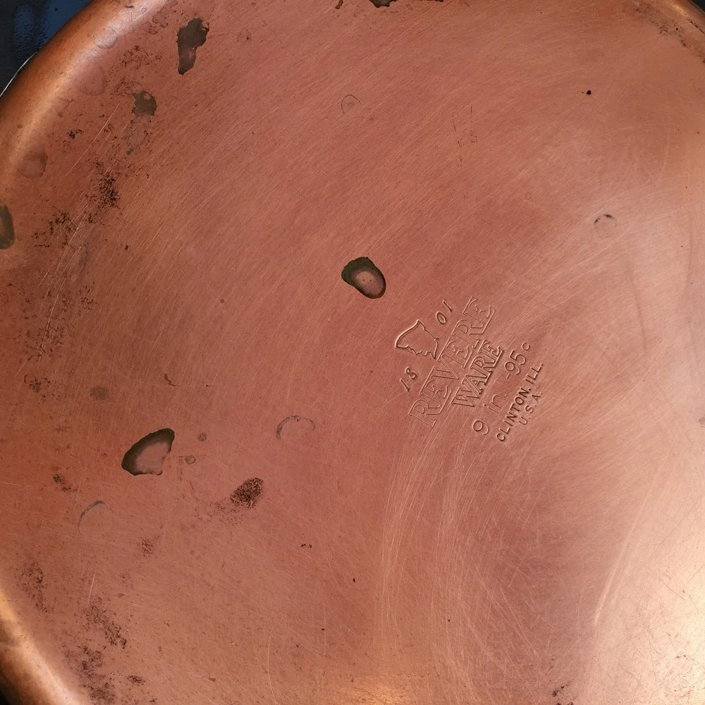Vintage Revere Ware 1801 Copper Bottom 13-Pc Cookware Set Pots Pans Lids USA